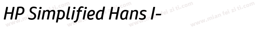 HP Simplified Hans I字体转换